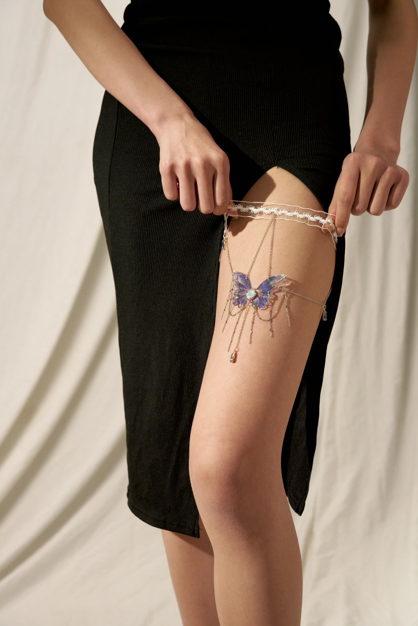 Butterfly Leg Chain | Purple