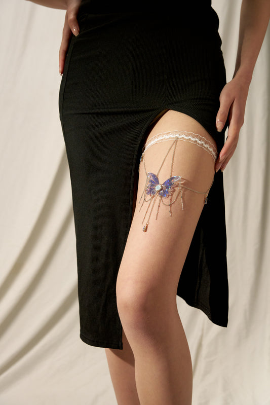 Butterfly Leg Chain | Purple