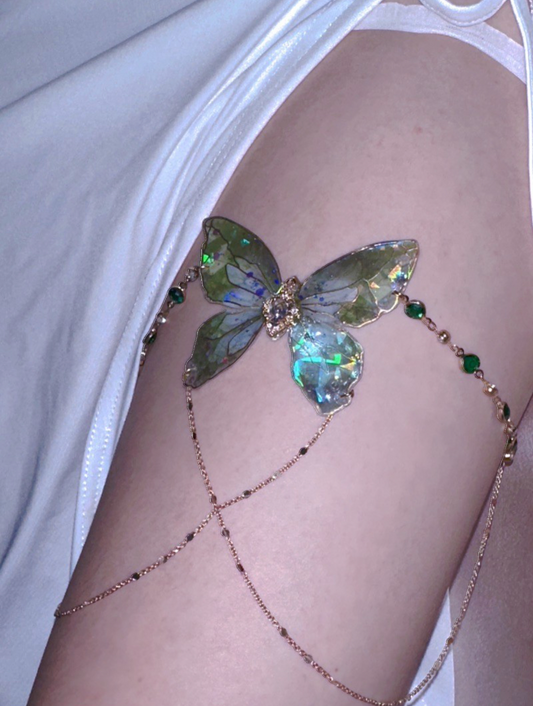 Butterfly Leg Chain | Avocado