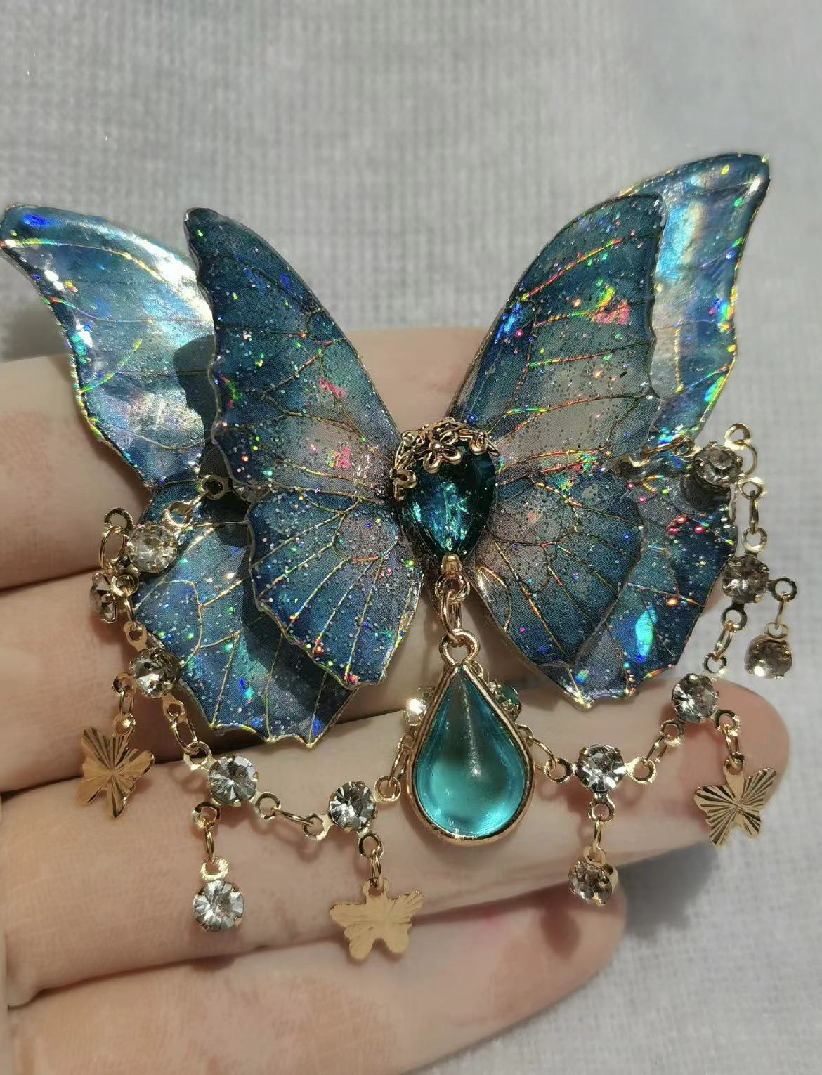 Accessory | Blue Butterfly (can be hairclip, ring or brooch)