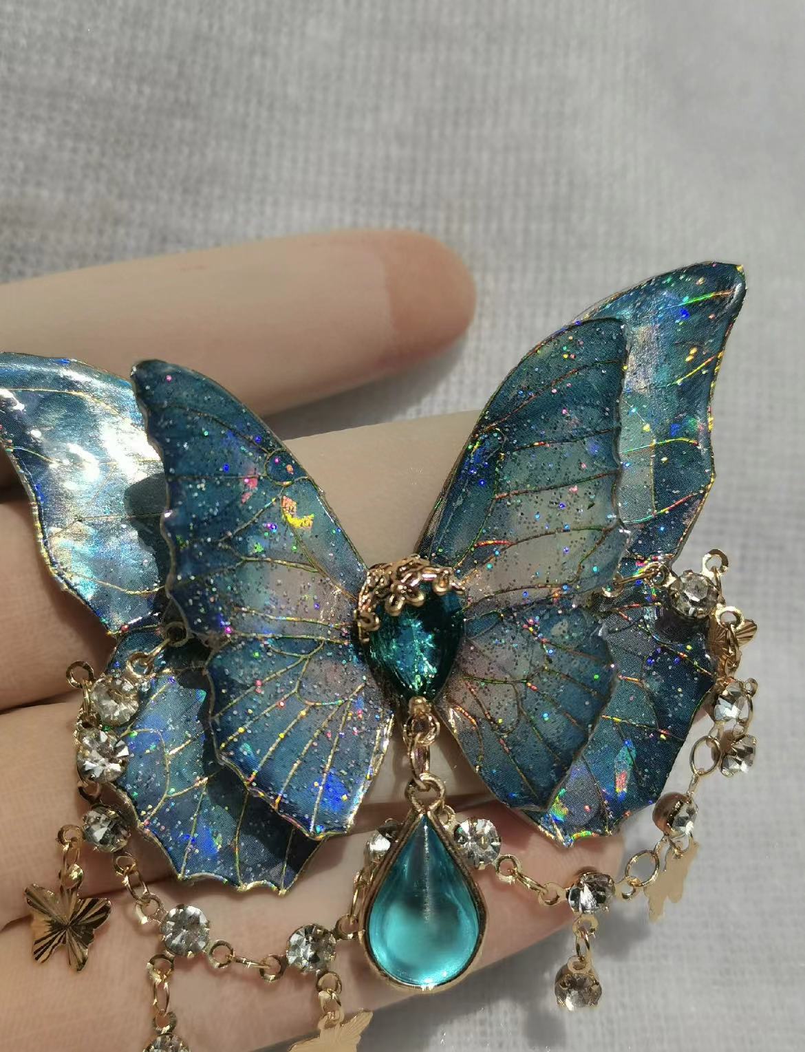 Accessory | Blue Butterfly (can be hairclip, ring or brooch)