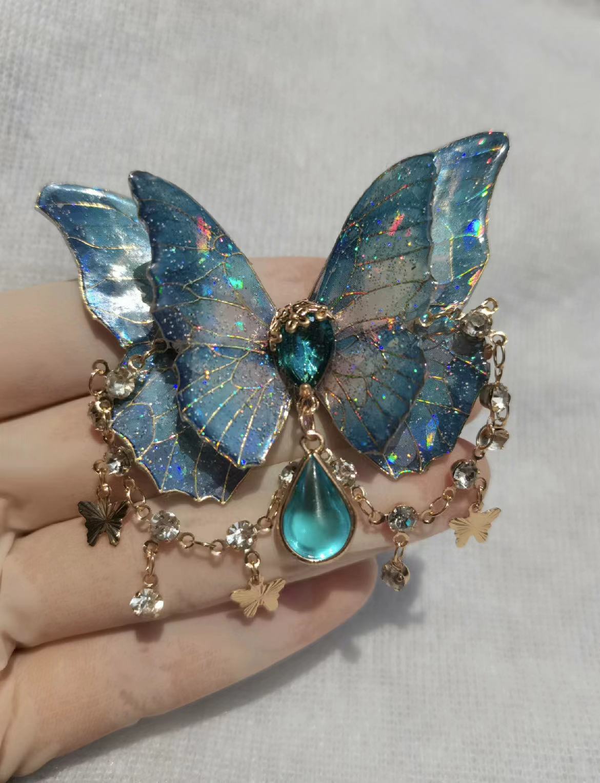 Accessory | Blue Butterfly (can be hairclip, ring or brooch)