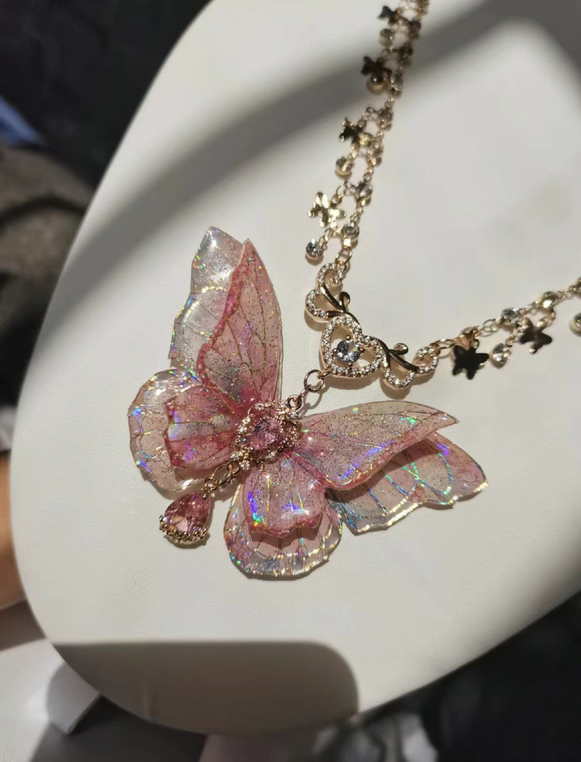 Necklace | Pinky Butterfly