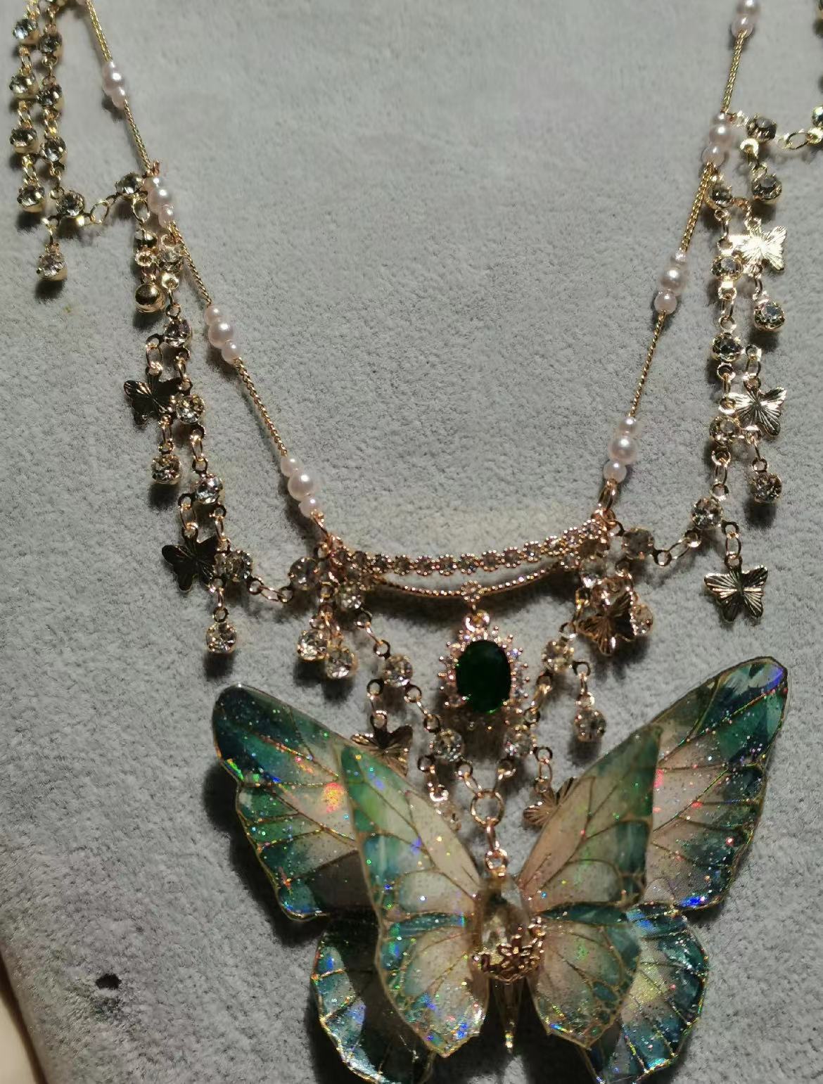 Necklace | Green Butterfly