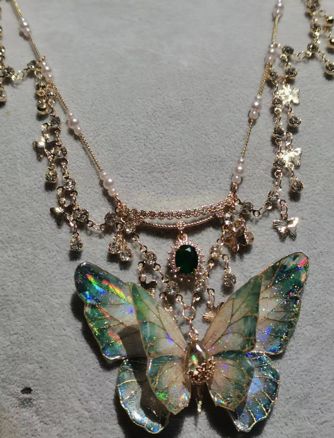 Necklace | Green Butterfly