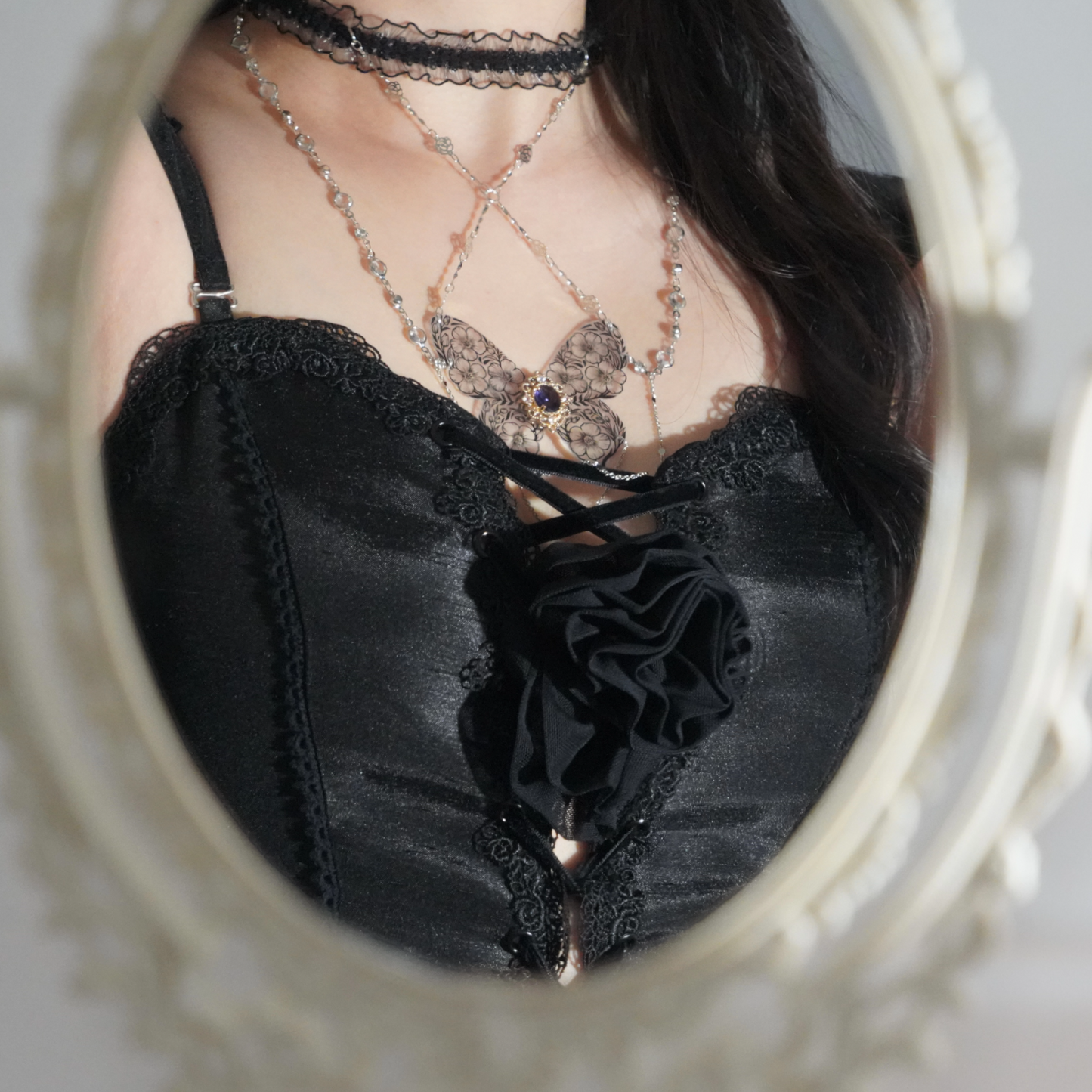 Butterfly Leg Chain | Black