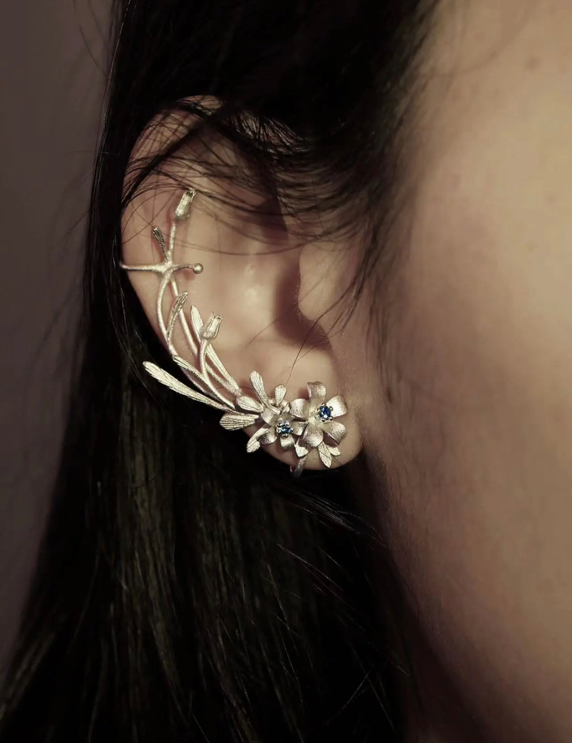 Flower Silver Earring