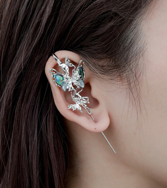 Butterfly Silver Earring