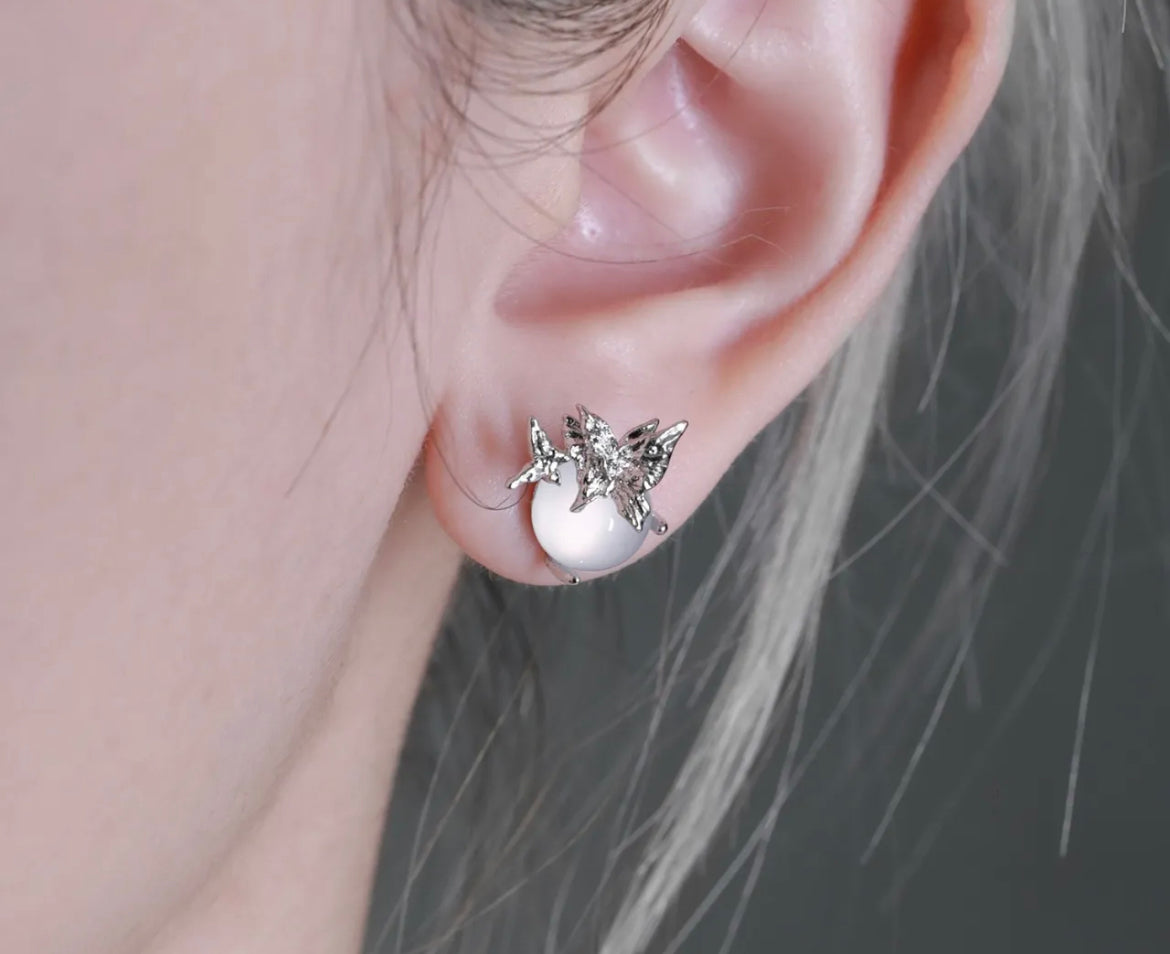 Butterfly Silver Earring