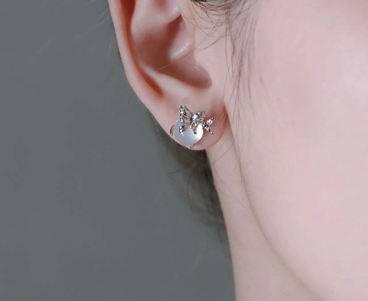 Butterfly Silver Earring