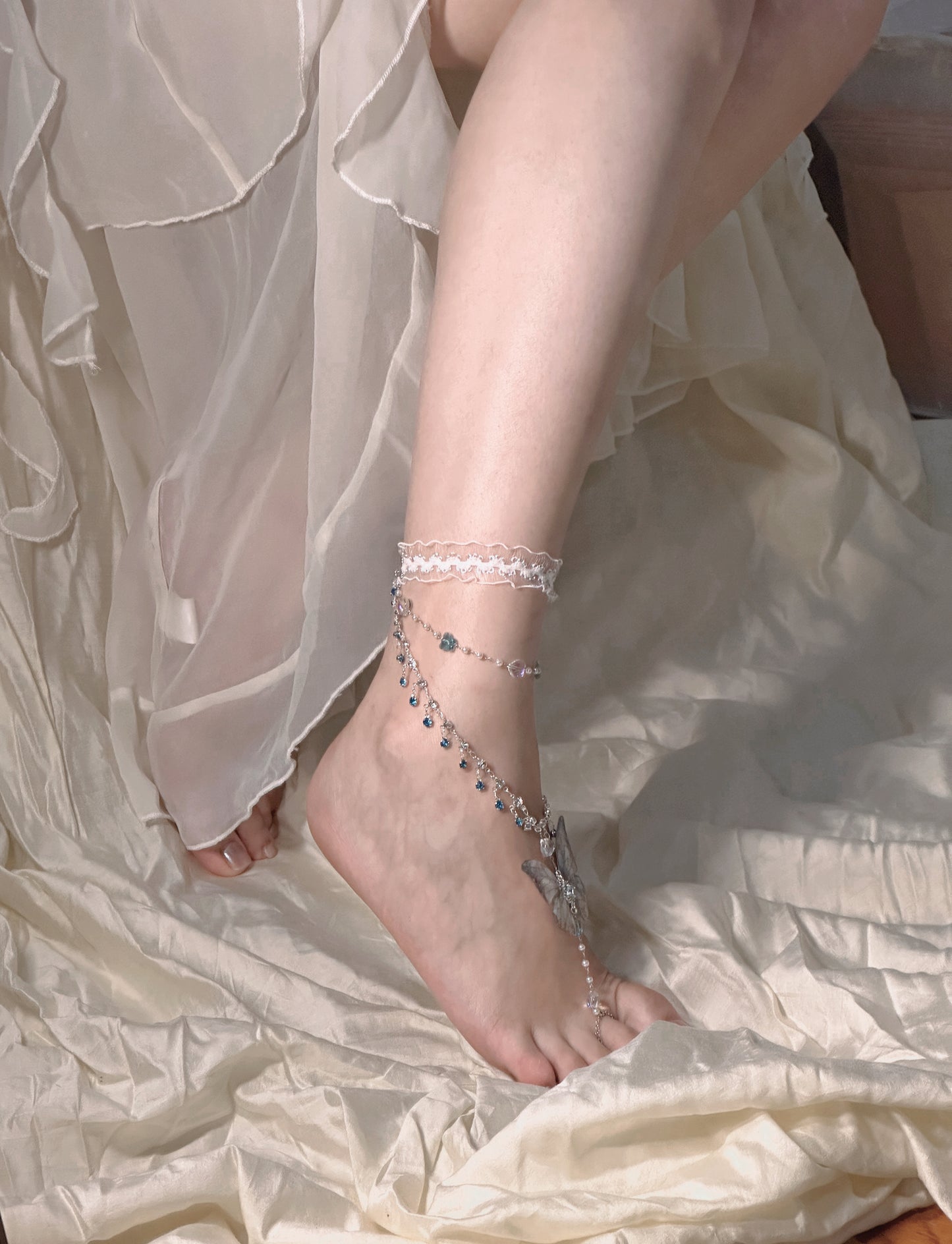 Butterfly Anklets Foot Chain | Blue