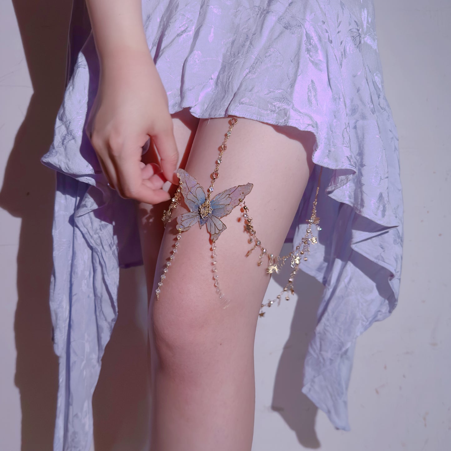 Butterfly Leg Chain | Fairy purple