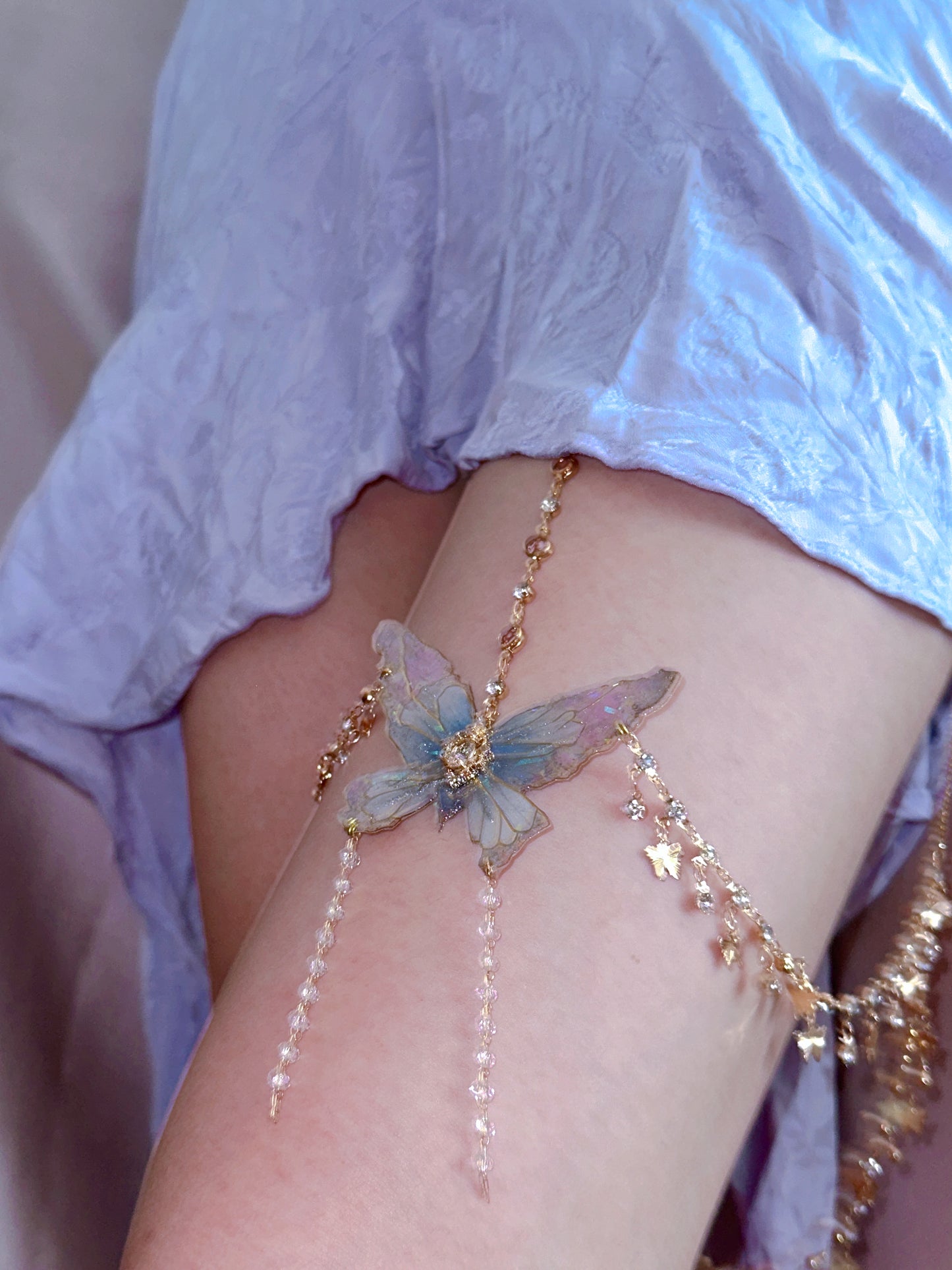 Butterfly Leg Chain | Fairy purple