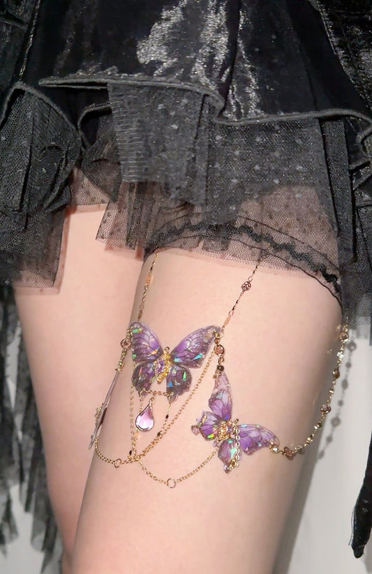 Butterfly Leg Chain | Lavender